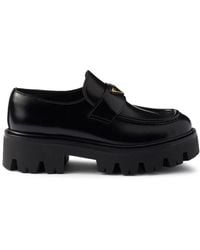 Prada - Leather Loafers - Lyst