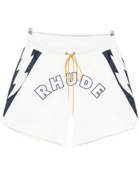 Rhude - Logo Lightning Shorts - Lyst