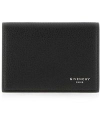 Givenchy - Logo-Print Grained Leather Bi-Fold Card Holder - Lyst