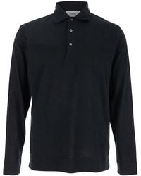 Lardini - Polo With Classic Collar And Long Sleeves - Lyst