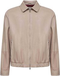Brunello Cucinelli - Jute Country Suede Jacket - Lyst
