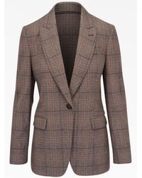 Brunello Cucinelli - Beige Wool Blazer - Lyst