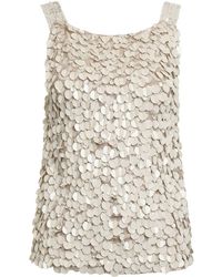 P.A.R.O.S.H. - Sleeveless Rhinestoned Top - Lyst