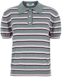 MSGM - Polo Shirt Cotton - Lyst