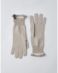 Brunello Cucinelli - Feather Wool Knit Gloves - Lyst
