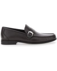 Ferragamo - Loafers With Gancini Detail On Side - Lyst
