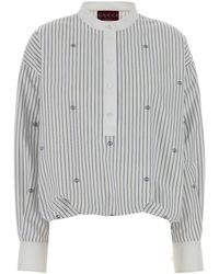 Gucci - Embroidered Poplin Shirt - Lyst