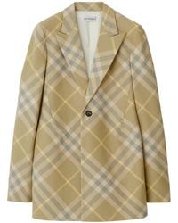Burberry - Wool Single-Breasted Blazer Jacket - Lyst