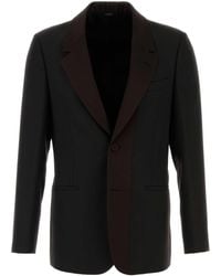 Fendi - Dark Brown Gabardine Blazer - Lyst
