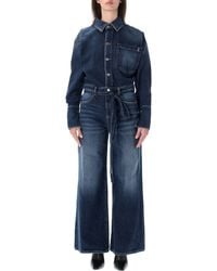 ICON DENIM Tuta Anya Deep in Blue | Lyst