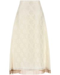 Fendi - Silk Blend Skirt - Lyst