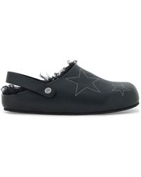 Stella McCartney - Embroidered Eco-Leather Fur-Lined Slides - Lyst