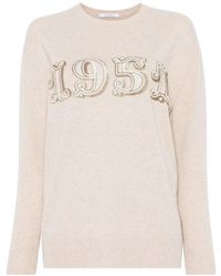 Max Mara - Sequined Embroidered Pullover - Lyst