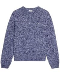 Celine - Boxy Triomphe Crewneck Wool Cashmere Sweater - Lyst