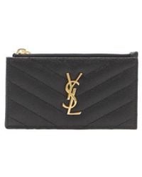 Saint Laurent - Cassandre Fragments Cardholder - Lyst