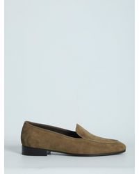 The Row - Suede Adam Loafers - Lyst