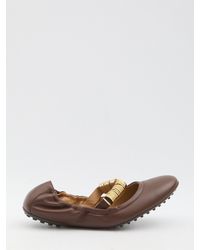 Tod's - Ballet Flats Wit Eyelets - Lyst