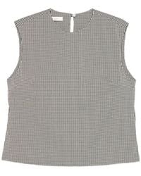 Incotex - Edith Gingham-Pattern Sleeveless Top - Lyst