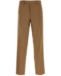 Fendi - Rust Wool Cigarette Trousers - Lyst