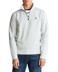 Polo Ralph Lauren Double-knit Half-zip Sweater - Gray