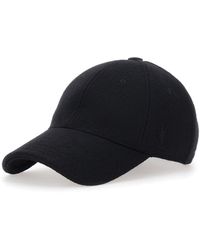 Saint Laurent - Wool Baseball Cap With Cassandre Embroidery Hat - Lyst
