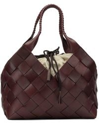 Dragon Diffusion - Bordeaux Cow Leather Shoulder Bag - Lyst