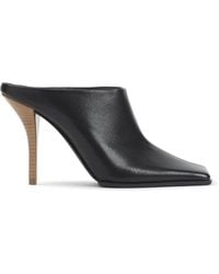 Alaïa - Leather Heeled Mules - Lyst