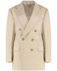 Victoria Beckham - Double-Breasted Knit Jacket - Lyst