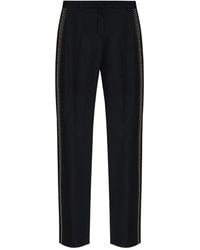 Versace - Evening Pant Responsible Wool Grain Di Poudre Softer Hand - Lyst