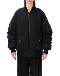 Dolce & Gabbana - Oversized Black Bomber Jacket - Lyst