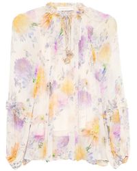 Zimmermann - Gathered Neck Tie With Flexible Cuffs - Lyst