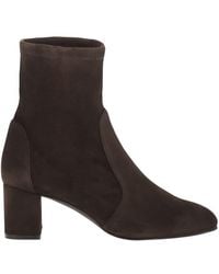 Stuart Weitzman - "Yulia" Suede Block-Heel Ankle Boots - Lyst