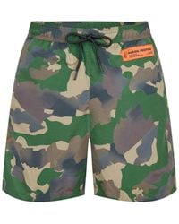 Heron Preston - Camouflage Logo Patch Swim Shorts - Lyst