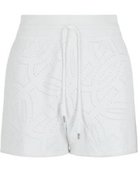 Ferragamo - Gancini Pattern Drawstring Shorts - Lyst