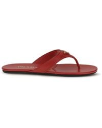 Prada - Thong Sandals Patent Leather - Lyst