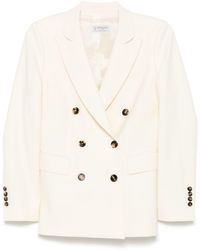 Alberto Biani - Double-Breasted Virgin Wool Blazer - Lyst