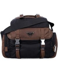 Prada - Two-Tone Re-Nylon Crossbody Bag - Lyst