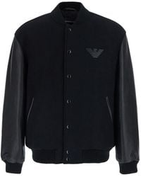 Emporio Armani - Logo Bomber Jacket - Lyst