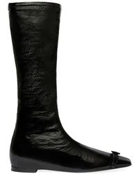 Courreges - Flat Buckle Vinyl Boots - Lyst