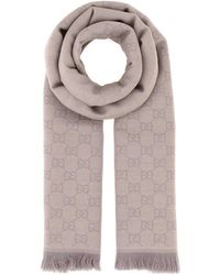 Gucci - Wool Scarf Gg - Lyst