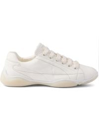 Prada - Logo Leather Sneaker - Lyst