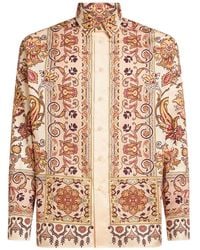 Etro - Paisley Print Cotton Shirt - Lyst