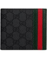 Gucci - Bifold Wallet With Web Card Slots - Lyst