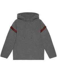 Gucci - Oversize Wool Cashmere Sweater With Hood - Lyst