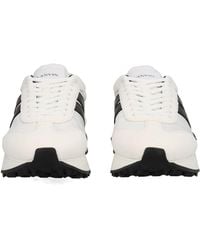 Lanvin - Leather-Trim Sneakers - Lyst