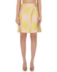 Burberry - Elegant Mini Skirt For - Lyst