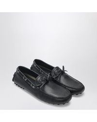 Prada - Leather Loafers With Strap - Lyst