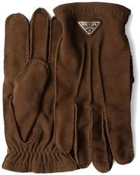 Prada - Suede Gloves - Lyst