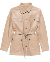 Yves Salomon - Buttoned Jacket With Belt - Lyst