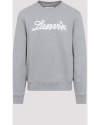 Lanvin - Embroidered Logo Sweatshirt - Lyst